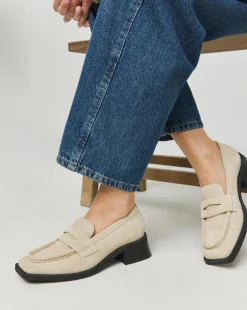 Westerly Low Block Heel Suede Loafers Extra Wide EEE Fit