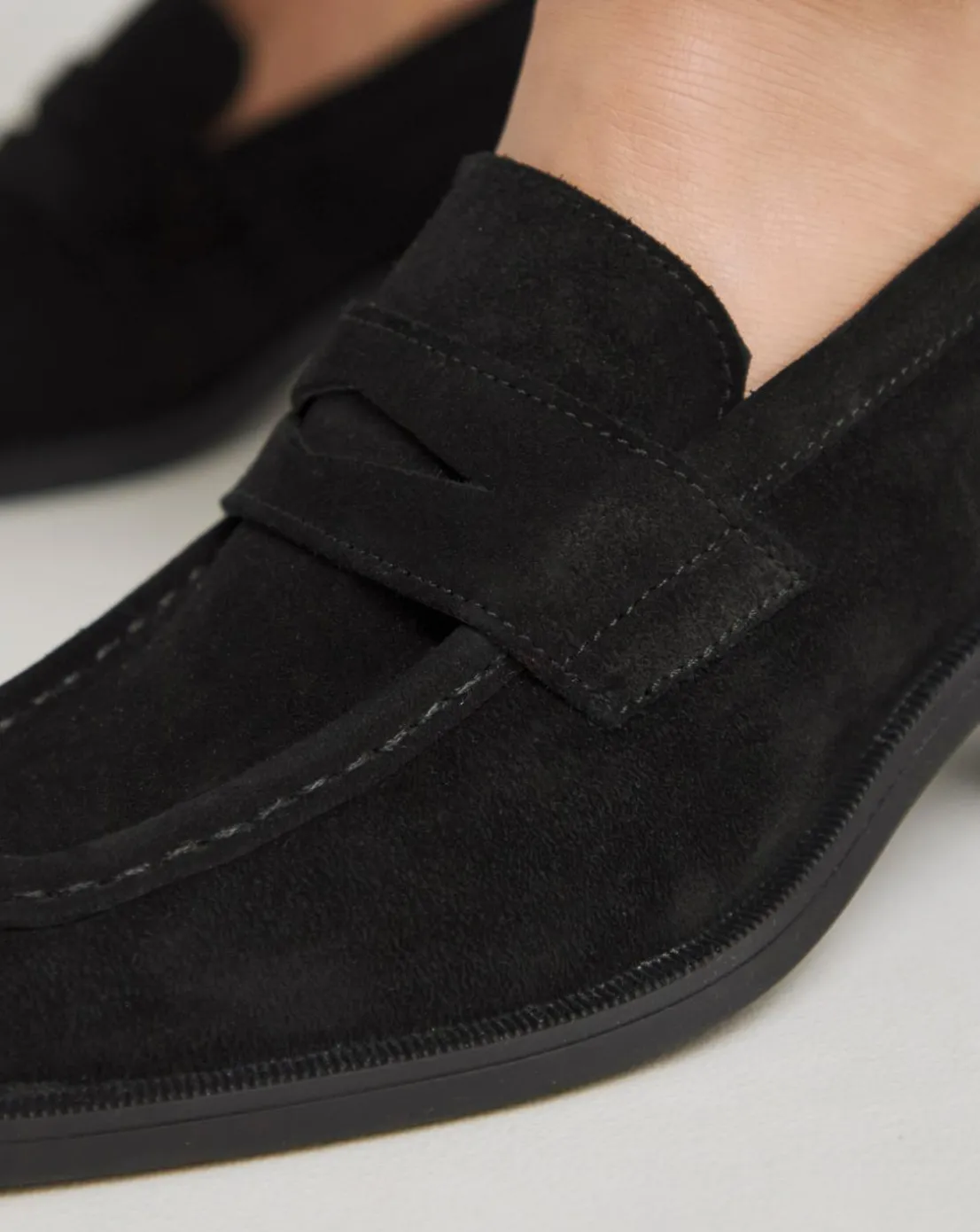 Westerly Low Block Heel Suede Loafers Extra Wide EEE Fit