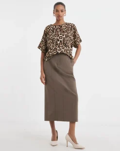 Woven Short Sleeve Boxy Top